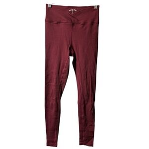 Year of Ours Ribbed Veronica Leggings maroon